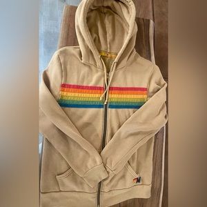Aviator Nation 5 Stripe unisex zip up.